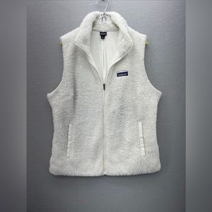 Patagonia Woman's Size XL Birch White Los Gatos Full Zip Sherpa Vest